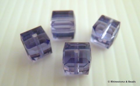 Swarovski Cube Art 5601 Tanzanite 6mm